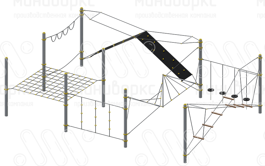 Канатные полосы препятствий – M-1284.20-02 | картинка 1