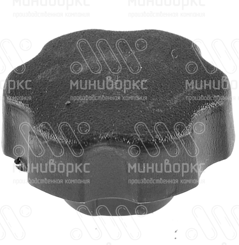 Барашек пластиковый с рукояткой Ø30 и резьбой М6, серия VCF, цвет черный – 114116030N - 3