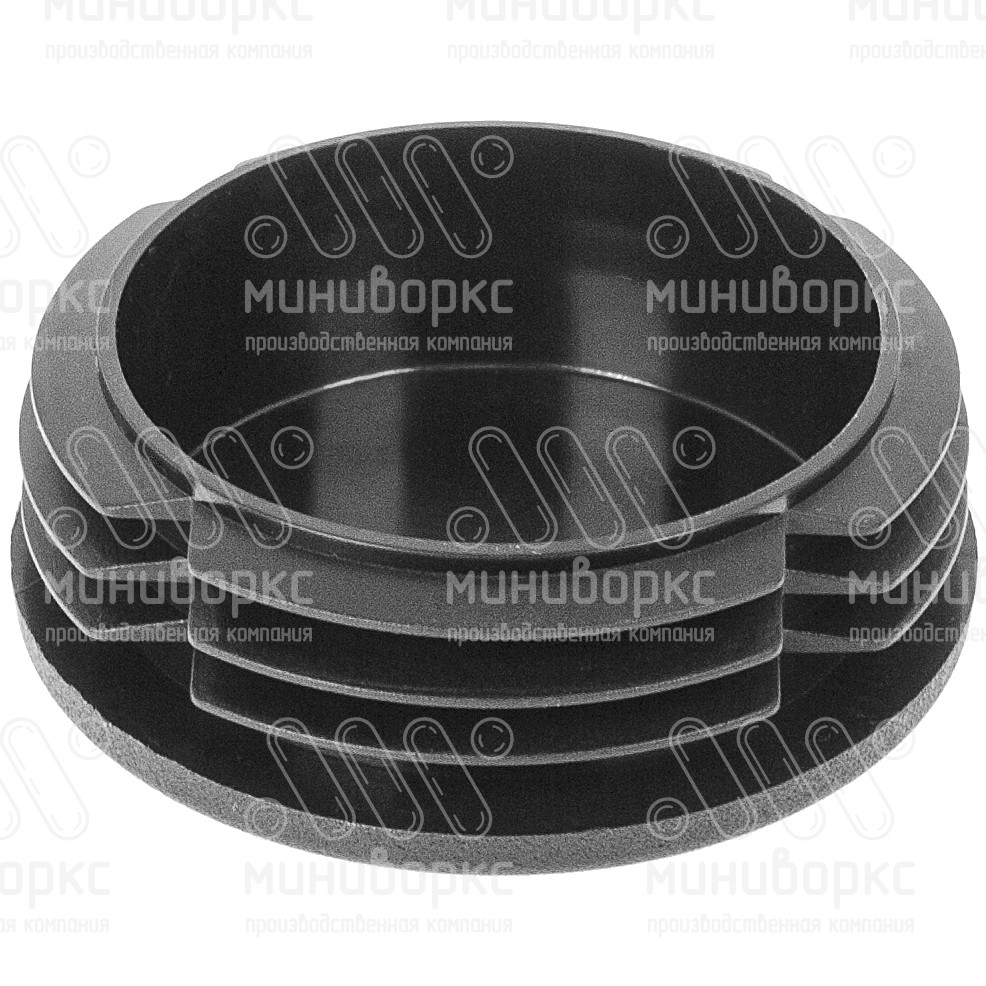 Заглушка пластиковая круглая Ø76, практичная, цвет черный – 76ПЧС - 3