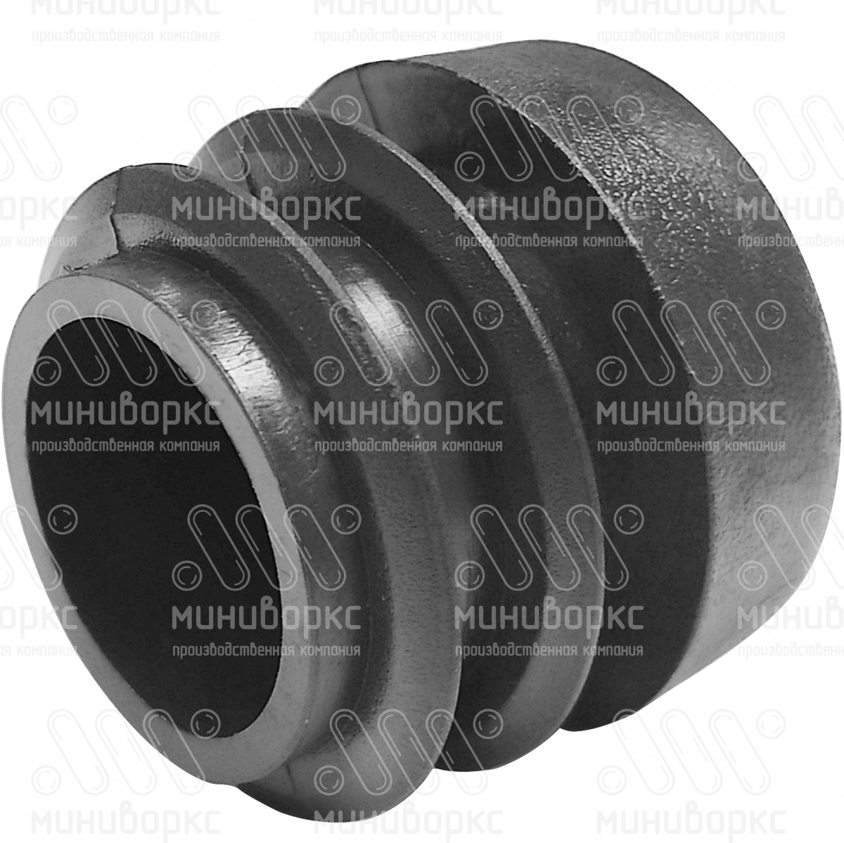 Заглушка пластиковая круглая Ø25, сферическая, стенка 0.5-2.0 мм, цвет черный – 25СЧВ - 2