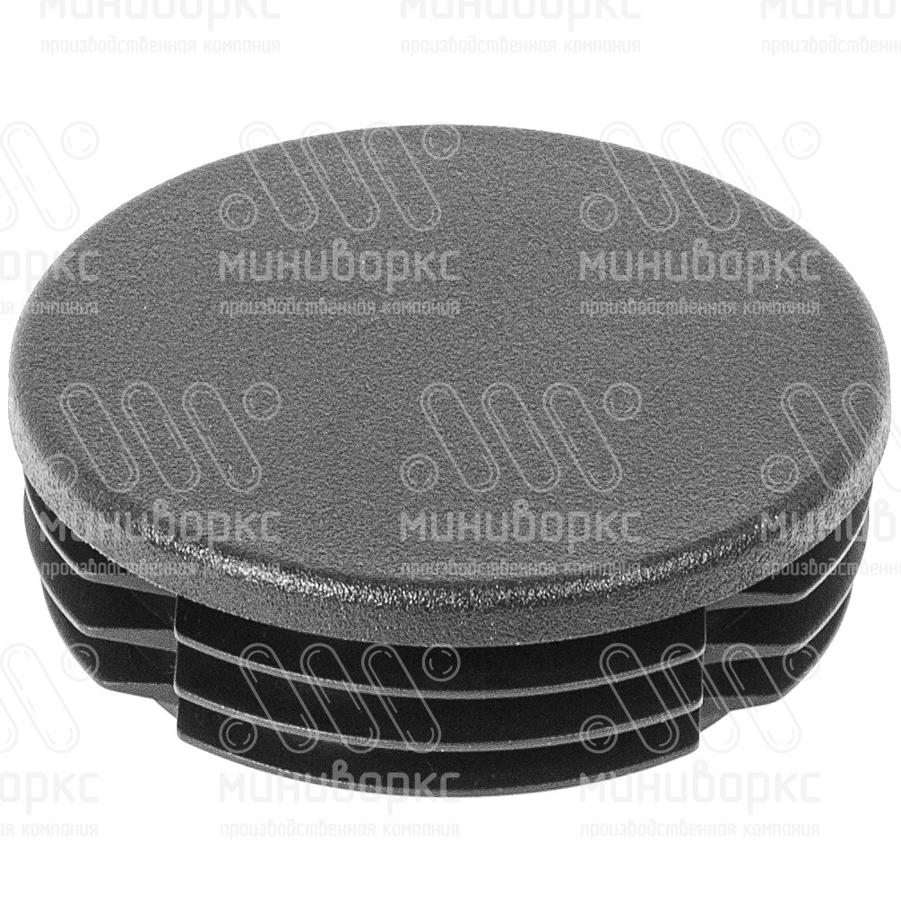 Заглушка пластиковая круглая Ø76, практичная, цвет черный – 76ПЧС - 1