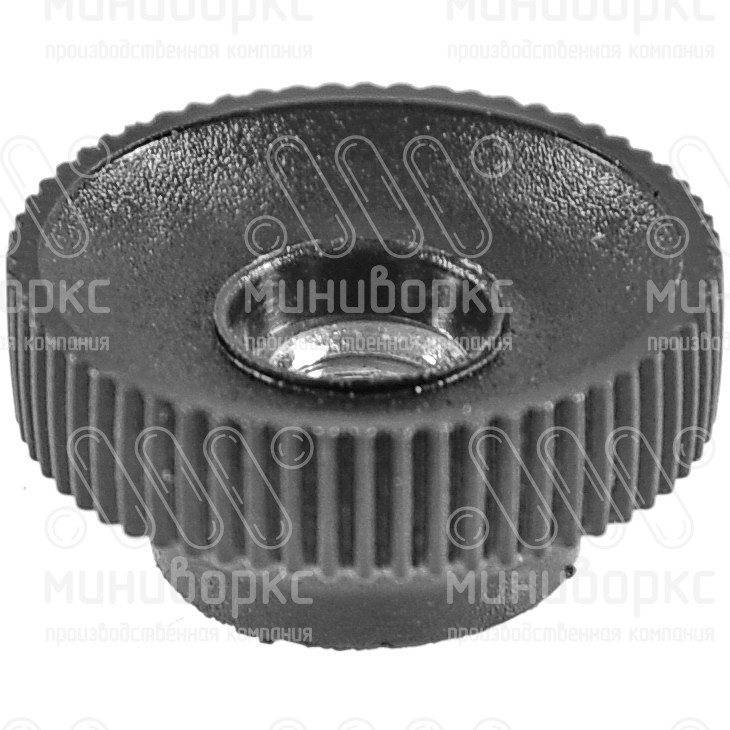 Барашек пластиковый с рукояткой Ø20 и резьбой М5, цвет черный – RDGM205-01H - 1